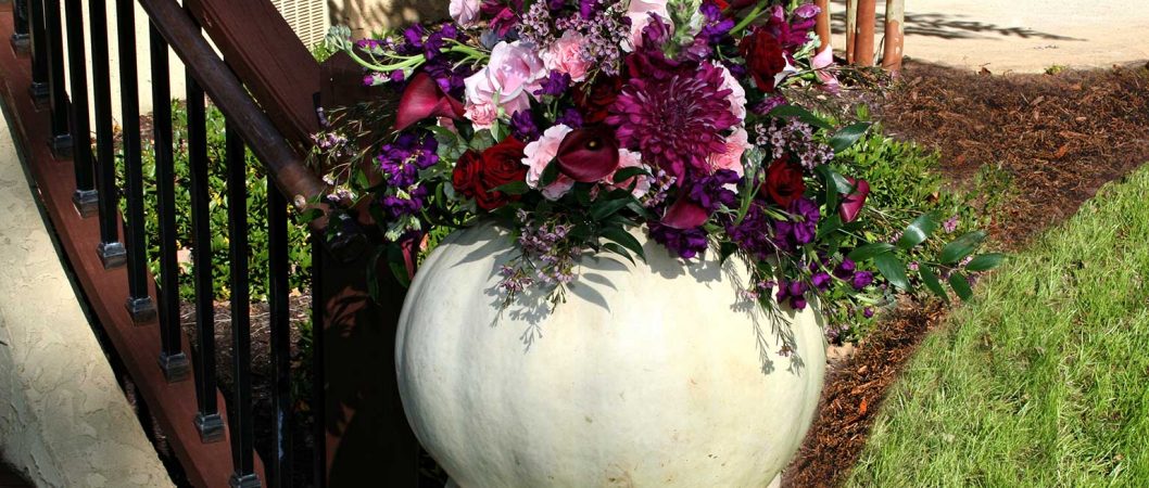 White Pumpkin Wedding Adornment Piece